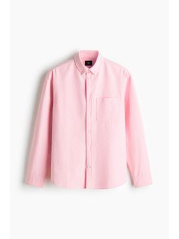 H&M - Men Pink Regular Fit Oxford Shirt