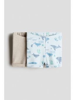 H&M - Boys Beige 2-Pack Cotton Jersey Shorts