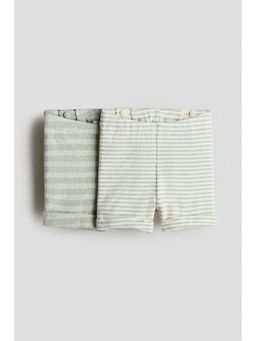 H&M - Boys Green 2-Pack Cotton Jersey Shorts