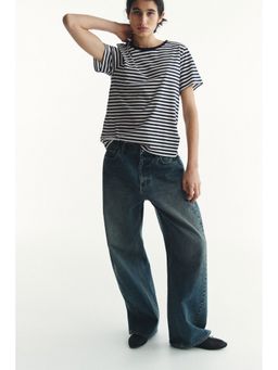 H&M - Women Blue Cotton T-Shirt