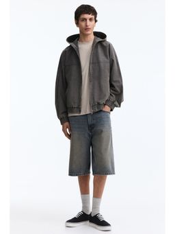 H&M - Men Blue Baggy Denim Shorts