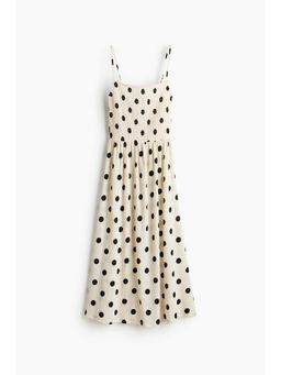 H&M - Women White Smocked Strappy Dress