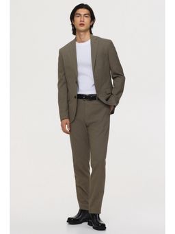 H&M - Men Green Slim Fit Suit Trousers