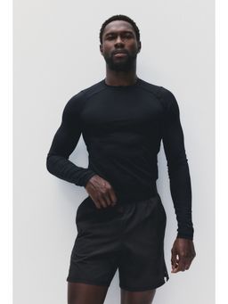 H&M MOVE - Men Brown Mid-Length Sports Shorts With Drymove