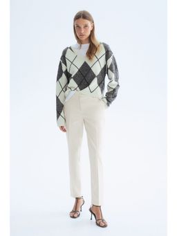 H&M - Women White Cigarette Trousers
