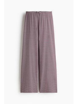 H&M - Women Purple Ribbed Drawstring Trousers