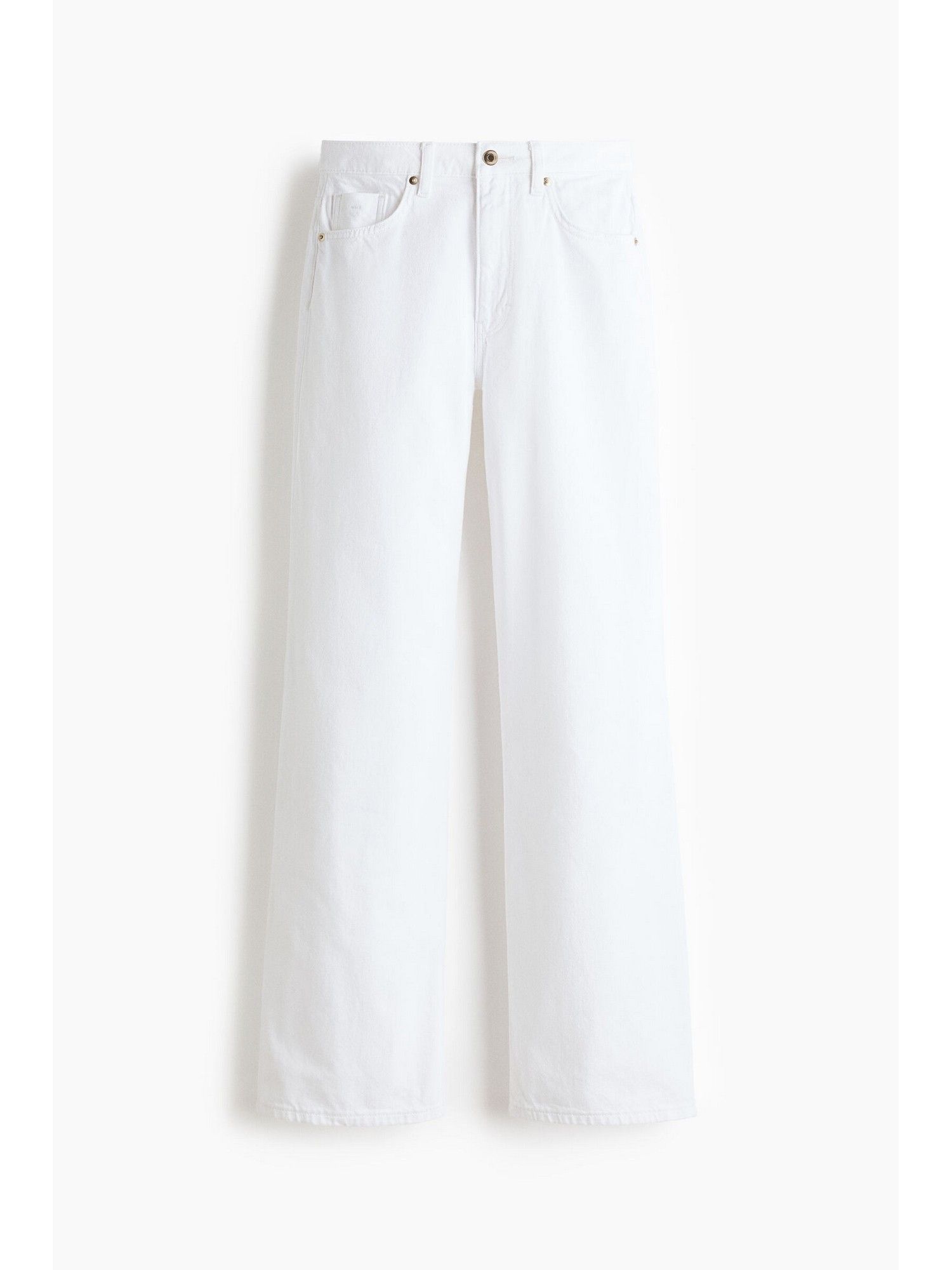 h&m Women White Wide Ultra High Jeans-picture-34