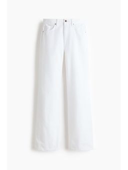 H&M - Women White Wide Ultra High Jeans