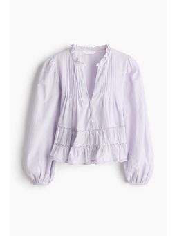 H&M - Women Purple Pintucked Blouse