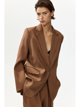 H&M - Women Brown Single-Breasted Blazer
