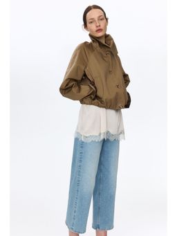 H&M - Women Blue Wide High Waist Ankle Jeans