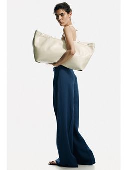 H&M - Women Blue Wide Tailored Trousers