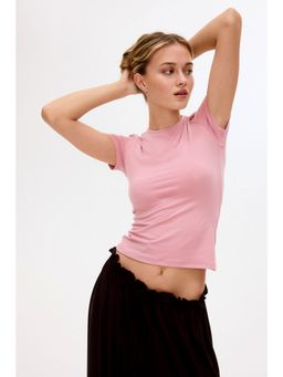 H&M - Women Pink Fitted T-Shirt