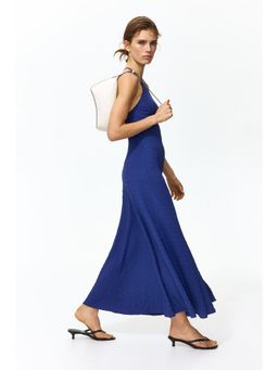 H&M - Women Blue Textured Jersey Dress