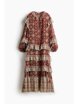 H&M - Women Brown Flounced Tunic Dress