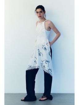 H&M - Women White Broderie Anglaise Cotton Dress