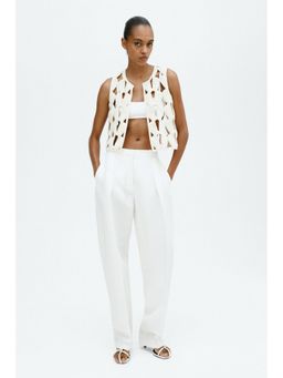 H&M - Women White Crochet-Look Waistcoat