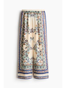 H&M - Women Beige Printed Pull-On Trousers