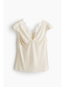 H&M - Women White Jacquard-Weave Top