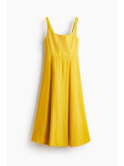 H&M - Women Yellow Flared-Skirt Dress