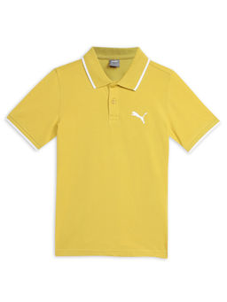 Puma - Collar Tipping Polo Boys Yellow T-Shirt