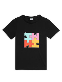 Puma - Classics Piece It Up Boys Black T-Shirt