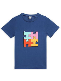 Puma - Classics Piece It Up Boys Blue T-Shirt