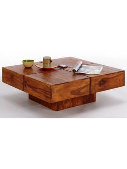 Ikiriya - Montreal Sheesham Wood Coffee Table in Pine Finish (LGO) (1 Year Warranty)