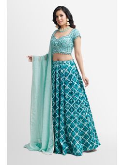 Nikkie J - Sinara Embellished Blouse with Lehenga and Dupatta (Set of 3)