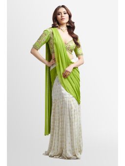 Nikkie J - Zeba Embellished Blouse with Sharara and Dupatta (Set of 3)