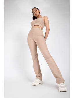 Bonkers Corner - Beige Flared Up Pant