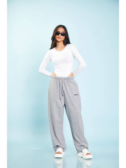 Bonkers Corner - Grey Melange Loose Fit Joggers