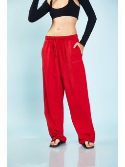 Bonkers Corner - Red Loose Fit Joggers