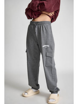 Bonkers Corner - Dark Grey Melange Cargo Joggers