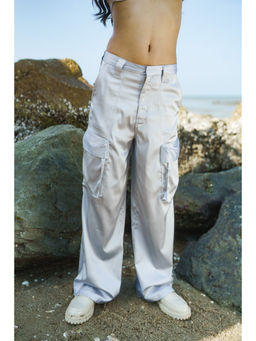 Bonkers Corner - Light Grey Satin Utility Pant