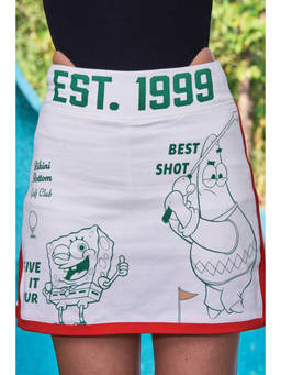 Bonkers Corner - White Golf Club Mini Skirt