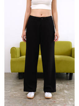 Bonkers Corner - Black Solid Trouser