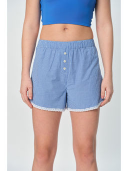 Bonkers Corner - Blue Lace Trimmed Shorts