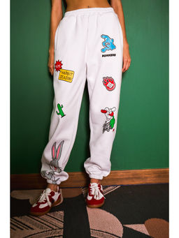 Bonkers Corner - Looney Tunes White Joggers