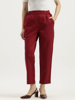 United Colors of Benetton - Maroon Solid Pant