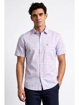 Allen Solly - Mens Purple Checks Casual Shirt