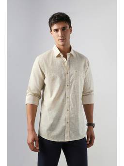 Peter England - Mens Off White Floral Casual Shirt