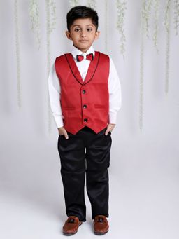 KID1 - Party Wear Suit with Bow-Tie (Set of 4)