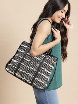 Twenty Dresses by Nykaa Fashion - Textured Shopper Tote Bag