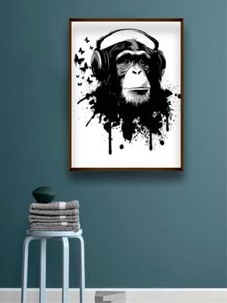 The Art House - Abstract Painting Black and White (40X30 Inches)