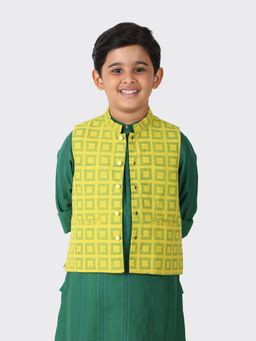 Fabindia - Green Cotton Printed Jacket