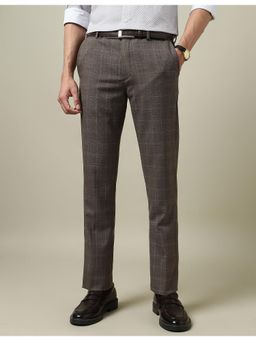 Arrow - Mens Checked Twill 1851 Formal Trousers - Brown