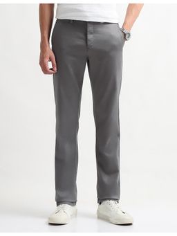 Arrow Sports - Mens Textured Dobby Auto Flex Plus Chinos Trousers - Grey