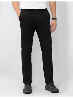 U.S. POLO ASSN. - Mens Textured Denver Slim Fit Casual Trousers - Black