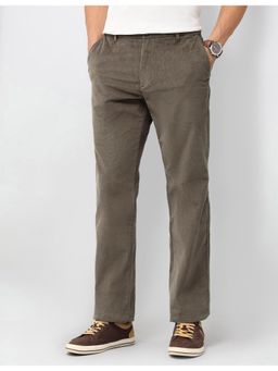 U.S. POLO ASSN. - Mens Riley Straight Fit Corduroy Casual Trousers - Olive